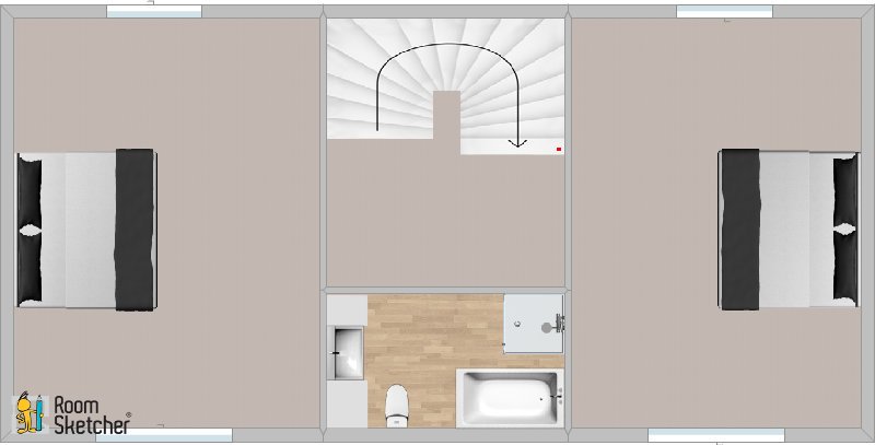 The floor plan of Gables Cottage first floor