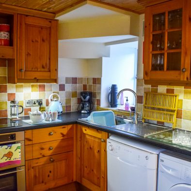 The kitchen at Gables Cottage, Polbain