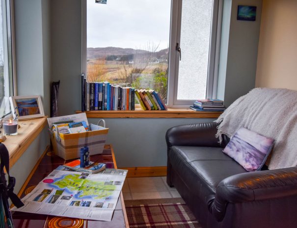 The sun porch at Gables Cottage Polbain